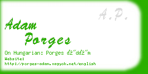 adam porges business card